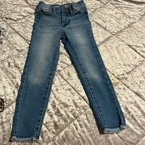 old navy extra high rise rock star leggings  6 girls frayed bottoms made faded